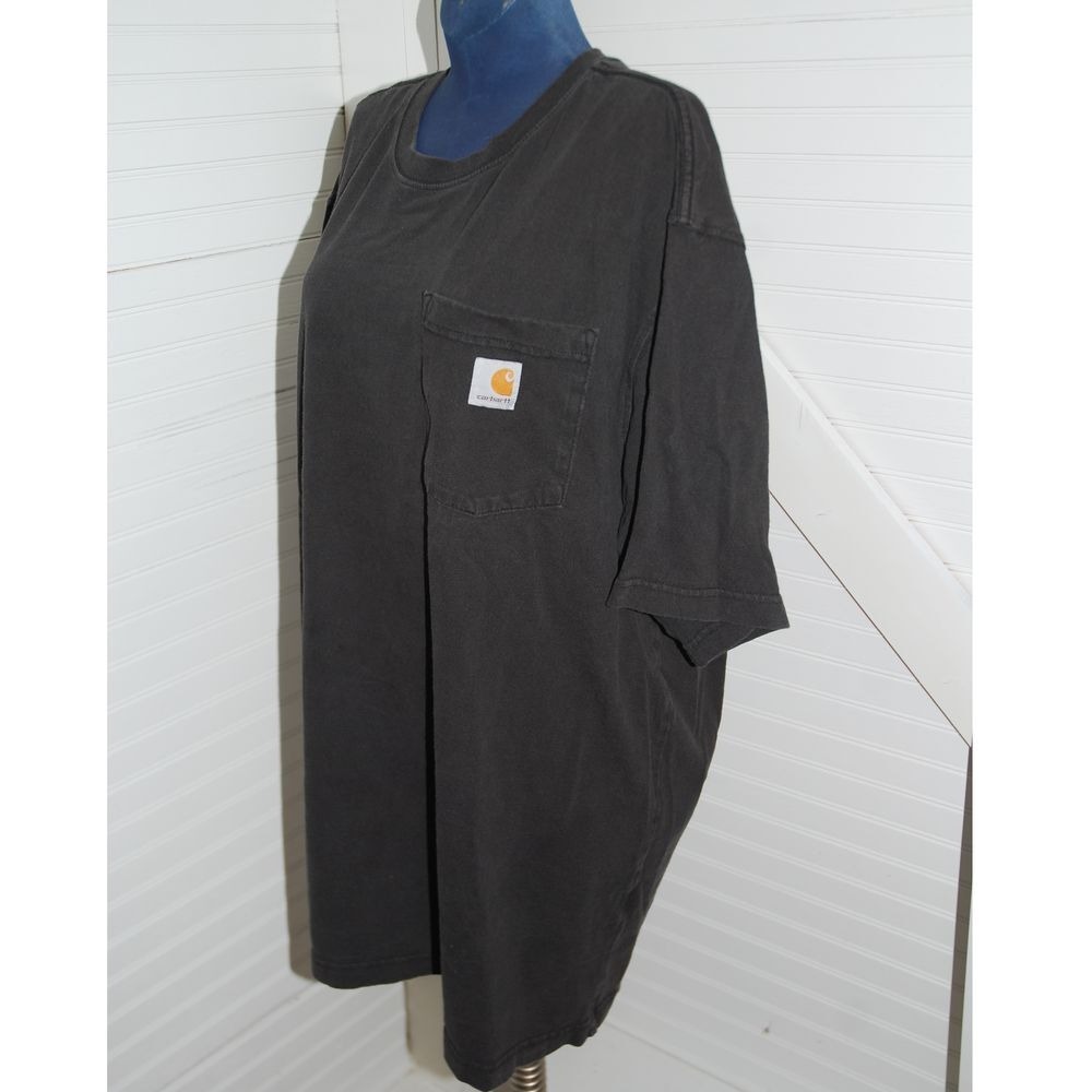 Carhartt t-shirt Men's XL Loose Fit Dark Gray front pocket short sleeve
